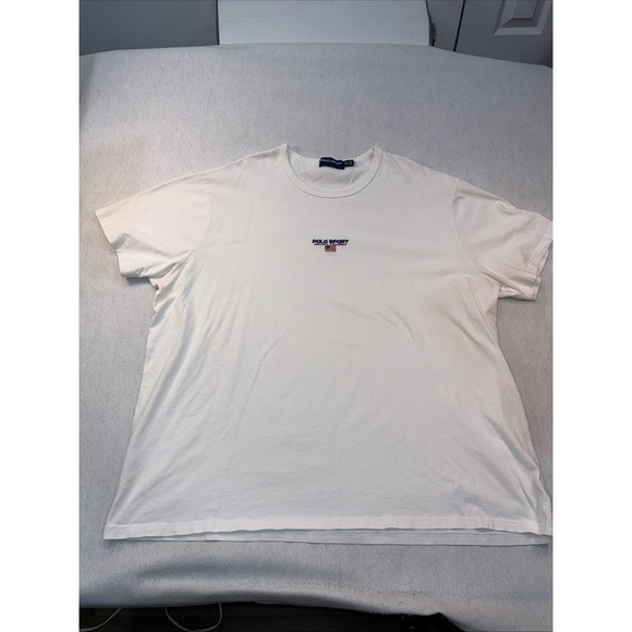 polo Ralph Lauren sport t shirt mens 4XLT white center logo classic short sleeve - Picture 2 of 9